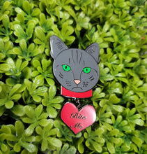 Load image into Gallery viewer, Bite Me Cats - Collar Charm Enamel Pins
