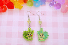 Load image into Gallery viewer, QT Lil Kawaii Creature Acrylic Earrings with Crystal Beads
