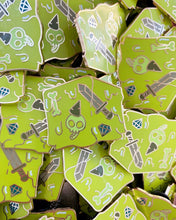 Load image into Gallery viewer, Gnome Gelatinous Cube Glow-in-the-Dark Enamel Pin
