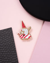 Load image into Gallery viewer, Gnome Knight Santa Enamel Pin