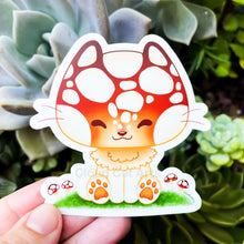 Load image into Gallery viewer, Mushroom Kitty - Forest Cat - Vinyl Sticker