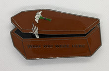 Load image into Gallery viewer, Coffin Wish You Were Here Enamel Pin - Glow in the Dark
