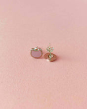 Load image into Gallery viewer, Mini Pink Cat Earring Studs • Gold