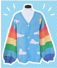 Load image into Gallery viewer, Unisex Oversized Flower Or Rainbow Cardigan