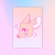 Load image into Gallery viewer, Crybaby Fawn 5x7" Glitter Textured Art Print