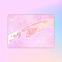 Load image into Gallery viewer, Cat Paw 5x7" Glitter Textured Art Print