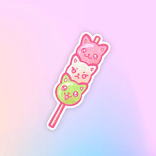 Load image into Gallery viewer, Cat Dango Holo Sparkle Sticker - Cute Sticker - Laptop Decal