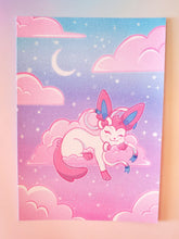 Load image into Gallery viewer, Dreamy Fairy 5x7" Glitter Textured Art Print