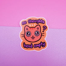 Load image into Gallery viewer, Head Empty Orange Cat Vinyl Sticker - Cute Sticker - Laptop Decal
