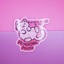 Load image into Gallery viewer, Primordial Pouch Cat Heart Holo Sticker - Cute Sticker - Laptop Decal