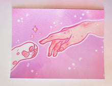 Load image into Gallery viewer, Cat Paw 5x7" Glitter Textured Art Print