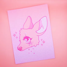 Load image into Gallery viewer, Crybaby Fawn 5x7" Glitter Textured Art Print