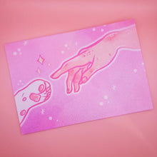 Load image into Gallery viewer, Cat Paw 5x7" Glitter Textured Art Print