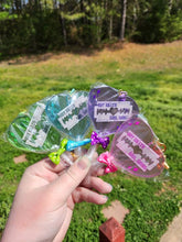 Load image into Gallery viewer, Multi Colors: Razer Blade Heart Lollipop Keychain Girl Gang Boy Killer Pastel Goth Acrylic