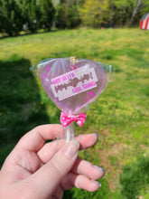 Load image into Gallery viewer, Multi Colors: Razer Blade Heart Lollipop Keychain Girl Gang Boy Killer Pastel Goth Acrylic