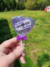 Load image into Gallery viewer, Multi Colors: Razer Blade Heart Lollipop Keychain Girl Gang Boy Killer Pastel Goth Acrylic