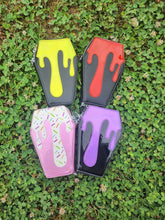 Load image into Gallery viewer, 4 Colors: Holographic Drippy Gothic Slime Coffin Shoulder Wrist Clutch Wallet