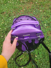 Load image into Gallery viewer, Drippy Coffin Ita Bag Glitter Vinyl Gothic Goth Back Pack