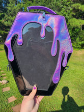 Load image into Gallery viewer, Drippy Coffin Ita Bag Glitter Vinyl Gothic Goth Back Pack