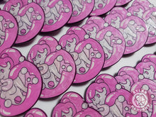 Load image into Gallery viewer, Bath Bomb Slime Girl - 2.5" Enamel Pins in Blue or Pink!