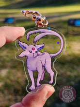 Load image into Gallery viewer, Fairy, Psychic + Midnight Evolution Kitties Acrylic Charm - 2.5" Double Sided Holographic Acrylic Keychain