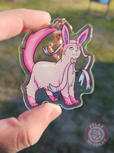 Load image into Gallery viewer, Fairy, Psychic + Midnight Evolution Kitties Acrylic Charm - 2.5" Double Sided Holographic Acrylic Keychain