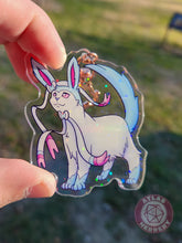 Load image into Gallery viewer, Fairy, Psychic + Midnight Evolution Kitties Acrylic Charm - 2.5" Double Sided Holographic Acrylic Keychain