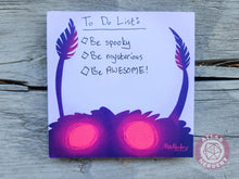 Load image into Gallery viewer, Peeking Mothman Small Notepad - 4in x 4in Non-Sticky Tear-Away Memo Notepad 50 Pages