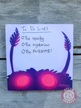 Load image into Gallery viewer, Peeking Mothman Small Notepad - 4in x 4in Non-Sticky Tear-Away Memo Notepad 50 Pages