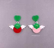 Load image into Gallery viewer, Happy Berry Acrylic Earrings (Pink or Red)