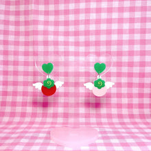 Load image into Gallery viewer, Happy Berry Acrylic Earrings (Pink or Red)