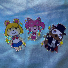 Load image into Gallery viewer, Moonie Crossing Rainbow Glitter Stickers!