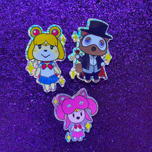 Load image into Gallery viewer, Moonie Crossing Rainbow Glitter Stickers!