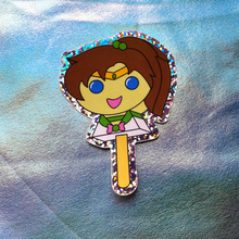 Load image into Gallery viewer, Moonie Bubblegum Popsicle Stickers - Inner Senshi - Rainbow Glitter!