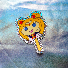 Load image into Gallery viewer, Moonie Bubblegum Popsicle Stickers - Inner Senshi - Rainbow Glitter!