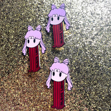 Load image into Gallery viewer, Black Lady Mini PEZ Dispenser Pin & Sticker Set