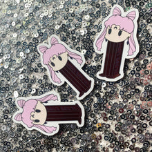 Load image into Gallery viewer, Black Lady Mini PEZ Dispenser Pin & Sticker Set