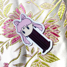 Load image into Gallery viewer, Black Lady Mini PEZ Dispenser Pin & Sticker Set