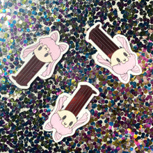 Load image into Gallery viewer, Black Lady Mini PEZ Dispenser Pin & Sticker Set