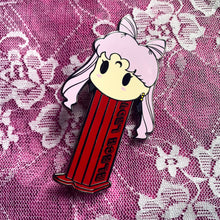 Load image into Gallery viewer, Black Lady Mini PEZ Dispenser Pin & Sticker Set