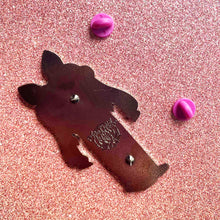 Load image into Gallery viewer, Black Lady Mini PEZ Dispenser Pin & Sticker Set