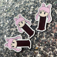 Load image into Gallery viewer, Black Lady Mini PEZ Dispenser Pin & Sticker Set