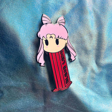 Load image into Gallery viewer, Black Lady Mini PEZ Dispenser Pin & Sticker Set