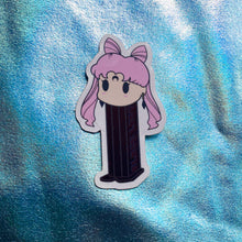 Load image into Gallery viewer, Black Lady Mini PEZ Dispenser Pin & Sticker Set