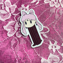 Load image into Gallery viewer, Black Lady Mini PEZ Dispenser Pin & Sticker Set