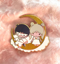 Load image into Gallery viewer, Little Moon Stars Enamel Pin & Sticker!