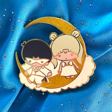 Load image into Gallery viewer, Little Moon Stars Enamel Pin & Sticker!