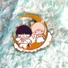 Load image into Gallery viewer, Little Moon Stars Enamel Pin & Sticker!