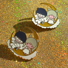 Load image into Gallery viewer, Little Moon Stars Enamel Pin & Sticker!