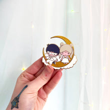 Load image into Gallery viewer, Little Moon Stars Enamel Pin & Sticker!